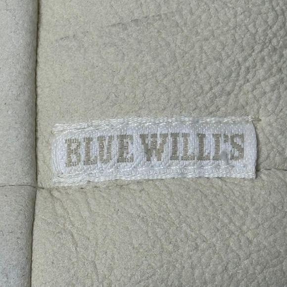 Blue Willis Denmark Hooded Knit Jacket Womens L Cream Full Zip Minimalist - Picture 15 of 16